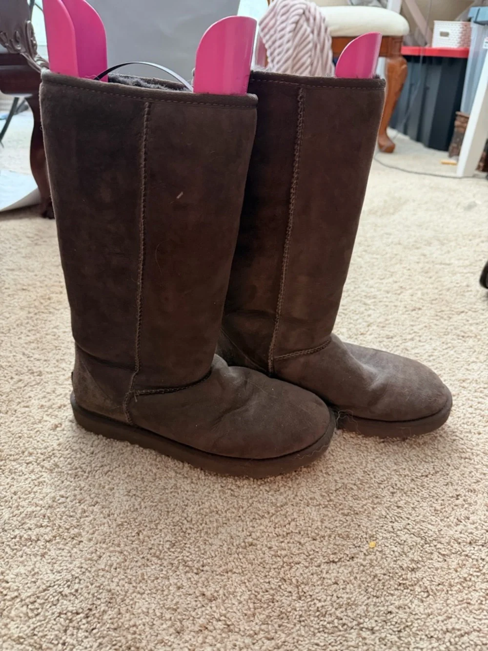 UGG Tall Classic Brown Suede Winter Boots